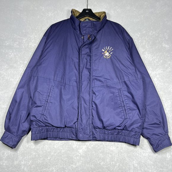 Disney Jacket Original Mickey The Legend Men's XL Blue Vintage Rare Find.